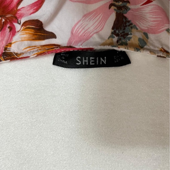 💙SHEIN Women Floral Print Cami Romper white green red and Pink - Picture 9 of 12